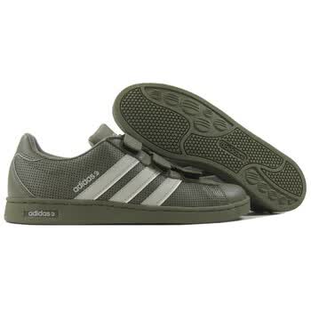 Adidas/阿迪达斯 三叶草 G10583 LINEAR CF 男士板鞋 灰色 44