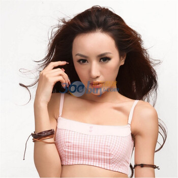 纷EFENE 纯棉格子 百搭OL时尚聚拢抹<em>胸围文</em>