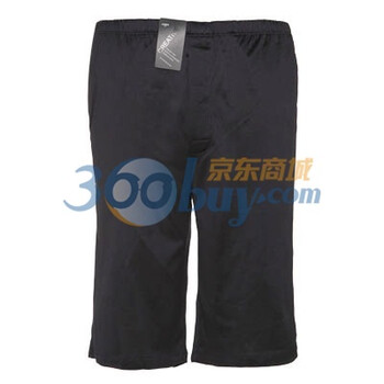 爱慕先生 家居-印花丝光棉双面布素色短裤NS42822 黑色 185