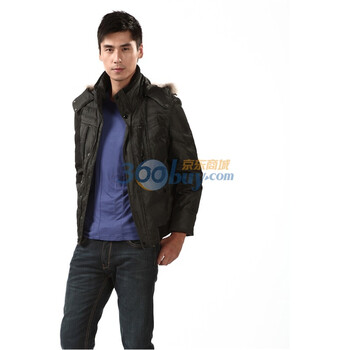 2011新款 冰洁羽绒服 男式休闲时尚短款 BG11137 灰色 190/104A(XXL)
