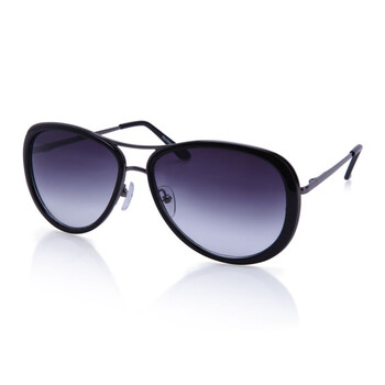 MasaMaso玛萨玛索 配饰 宝丽来抗紫外线树脂镜片渐变深紫色镜片锖色金属框架男士太阳镜 3563 紫色