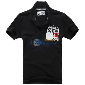 Giordano佐丹奴BSX Polo 男MINI CHE经典头像印花POLO 04011100 纯黑 XL
