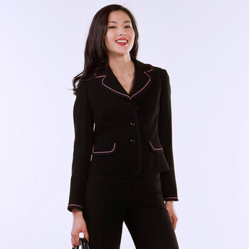 伊芙心悦温婉气质西装外套W847J343原价2580 黑色 XXL