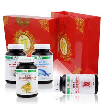 ANB健仕美 中老年健康高档礼盒 深海鱼油+卵磷脂+液体钙+多维 4瓶装