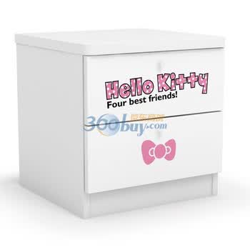酷漫居 Hello kitty 高档家具 KT童学会 床头柜 家具品牌 儿童家具 爱洛粉红 床头柜