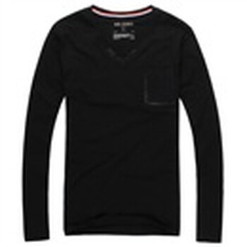 零号男 2012春夏新品 时尚口袋装饰V领T恤 AFA0002 01 03 04 黑色 XL