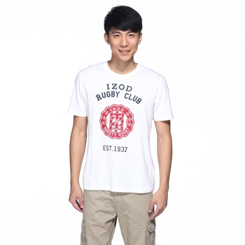 IZOD 2011新品纯棉圆领短袖薄款男士校园T恤 2121914208100白色系XXL(185/102A)