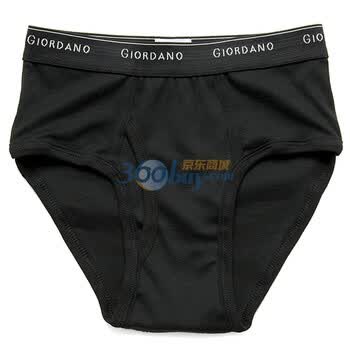 Giordano佐丹奴 内衣裤 男独立装Logo宽皮筋三角内裤 01179007 黑色 XL