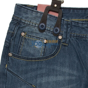 玛 时尚英伦复古背带牛仔裤2212305 中蓝色 3