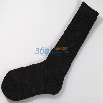 蕾娜丝LENUS 纯色竖纹中长款保暖棉袜B71318 灰色 均码