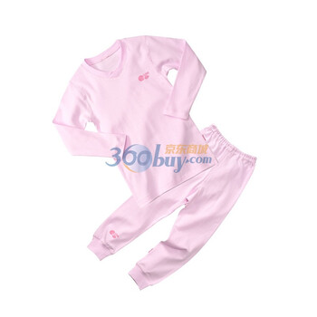 贝贝怡（bornbay） BB807 宝宝服 V领套装 婴儿童装内衣 淡粉 130码