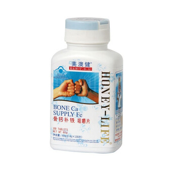 美澳健　骨钙补铁咀嚼片　钙铁同补吸收好　0.6g × 100片