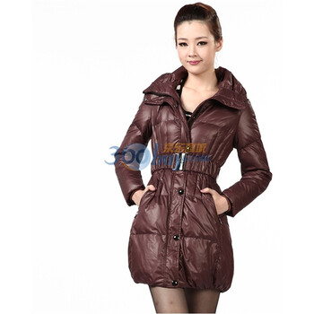 波司登旗下 2011新款 冰洁羽绒服 女式双色格时尚中长款 BG11162紫色185/104A(XXXL)