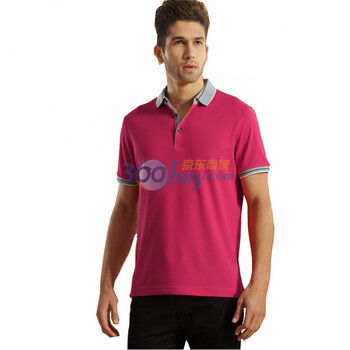 浪氏威尔lansiwear2012夏季品牌男装POLO衫男士高档六色T恤LSAKT6696 玫红 54