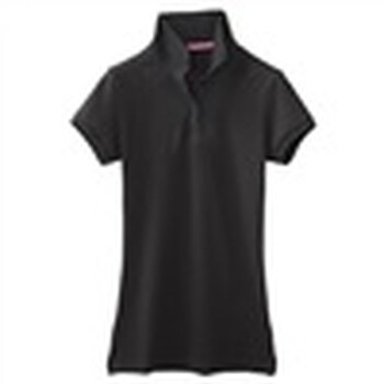 Giordano佐丹奴 Polo 女纤腰弹力粉嫩珠地POLO 01311001 纯黑 M