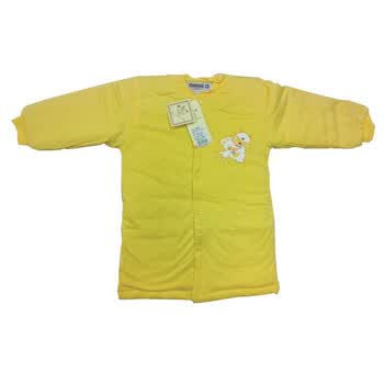 小数点宝宝棉服、睡衣/小睡袋/浴袍一衣多用 黄色 90码