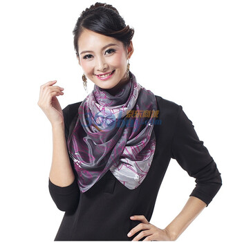柏汇优品2012春秋新款女士长丝巾围巾BH115505都市丽影 玫红色