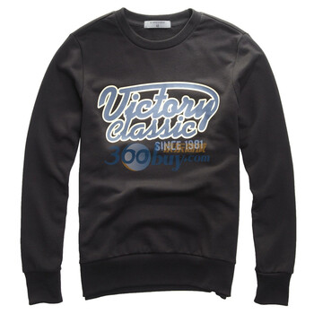 Giordano佐丹奴 外套 男励志印花卫衣 01091505 炭黑 L