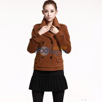 维克莱尔 VLoyal 冬装毛呢外套 VW-31324 咖啡色 XL