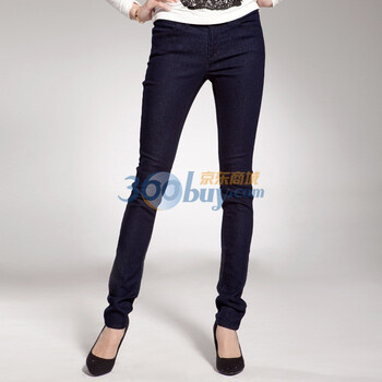 Aozi奥姿 新品 女式紧身牛仔裤 ZG048 牛仔蓝 S