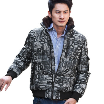 诠渡良品trenduality 2011冬装新款花色抗寒保暖羽绒服#81480 黑色 XXL