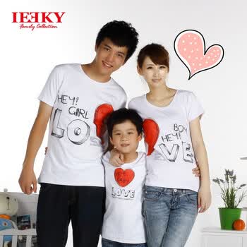 IEEKY爱一起亲子装2012夏季短袖T恤1652602 藏青 男XL/180
