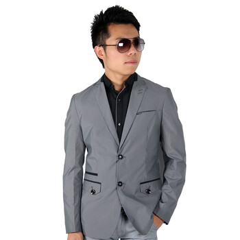 F-DRAGON特色龙 精品男士都市修身韩版便西秋冬时尚外套西服-FXC0071深灰色185/100A（54）