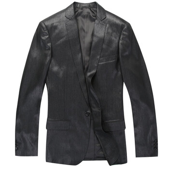 零号男 春装男装新品 V领塑身时尚西服 BEA0005 黑色 L