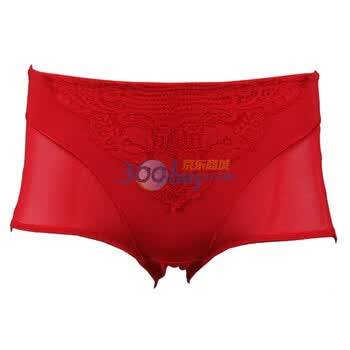 万康Wankang 中腰束腹提臀平脚形塑裤 魅力飞扬 6733 红色 XL