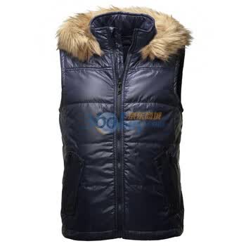 Giordano佐丹奴 棉服 男新雪丽炫酷可拆帽高效暖绒背心 01071587 紫色 XL