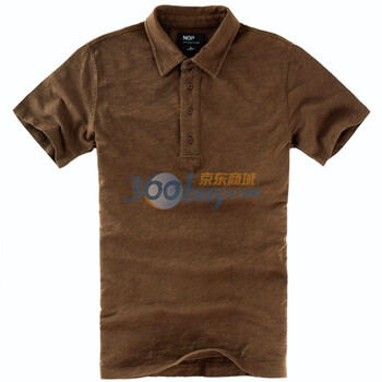 NOP 男士 2012夏季新品低彩竹节纹纯棉POLO 啡色 XL