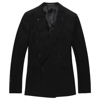 MR.ZERO 2011秋冬新品 双排扣装饰气质修身西装 AEA0005 01黑色XXL