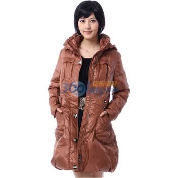 雅鹿 女士 特别工艺口袋中长款羽绒服 ^@^LD25110 浅砖红 XXL