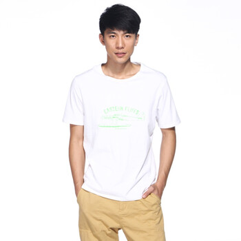 IZOD 新品纯棉几何图案短袖休闲百搭男士T恤 3121914208100白色系XXL(185/102A)