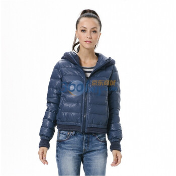 波司登 2011新款 羽绒服 女仿皮连帽短休闲款 BR2236 蓝色 185/104A(XXXL)