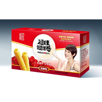 【福娃年货】粗粮零食 福娃糙米卷红枣味200gX3盒 有机食品