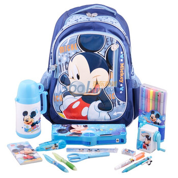 迪士尼/Disney 书包文具开学礼盒14件套装 RE596 两色可选 蓝色