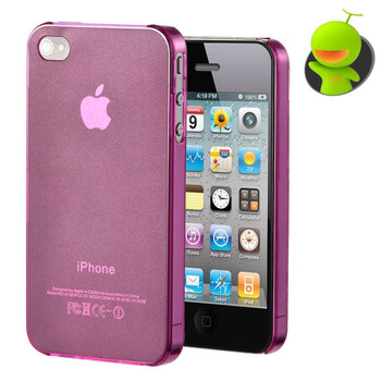哈密瓜（hamimelon）HM0158 iphone4S保护套 4S0.6mm透感系列 磨砂外壳 后壳 保护壳 桃红