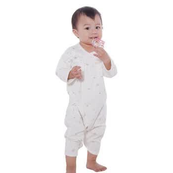 皇家宝贝春秋装纯棉新生儿连身爬服哈衣213630301 蓝色 73
