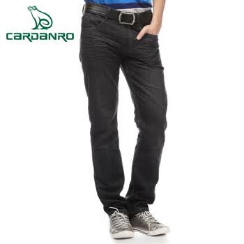 Cardanro卡丹路 男装后袋盖牛仔裤111310712 牛仔黑 38