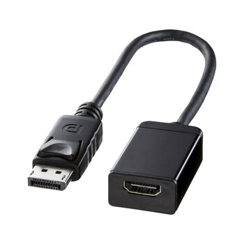 日本SANWA SUPPLY AD-DPHD02 高速、防噪DisplayPort-HDMI转换头 线长20cm 给你高清晰图像、声音