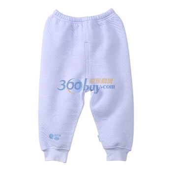 贝贝怡(bornbay) BB107 宝宝服饰 两用裆保暖裤 婴儿童装内衣 浅蓝色 92码