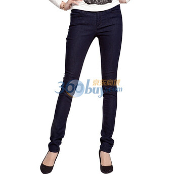 Aozi奥姿 新品 女式紧身牛仔裤 ZG048 深蓝色 L