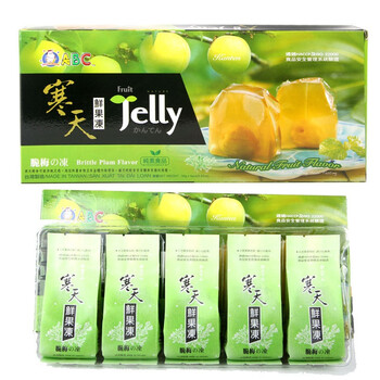 台湾进口 ABC寒天鲜果凍 脆梅味 3盒*250g