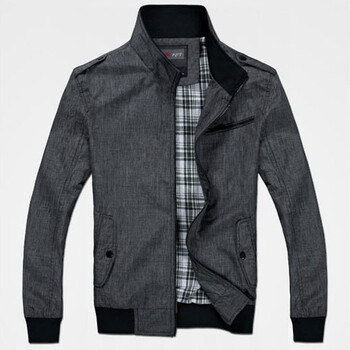 好衣府男装春装新春新款 记忆棉男士立领修身薄款夹克外套 8809 深灰 XXL