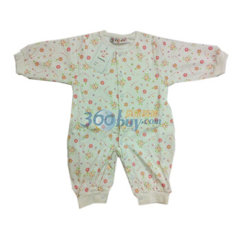 小数点纯棉蓝色动物全开扣哈衣爬服/连体衣/哈衣（2色） 白色 XL码
