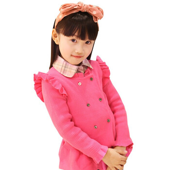 笛莎(DEESHA)女童装毛衣外套<em>开衫</em>+<em>格子衬衫</em>