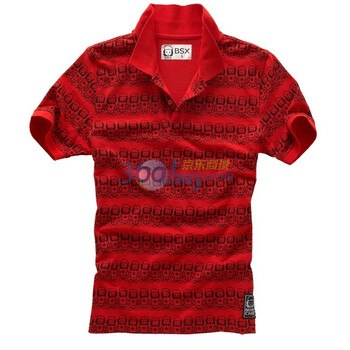 Giordano佐丹奴BSX Polo 男个性MINI CHE印花珠地POLO 04011200 洋红 (品红 玫瑰红) XL