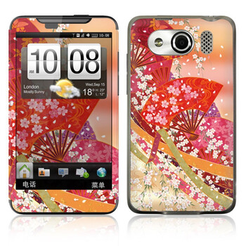 ideaSkin HTC T9199 / Z510D / 双擎/双擎S 浪漫樱花扇 机身贴膜 保护膜 皮肤 BDFA010286
