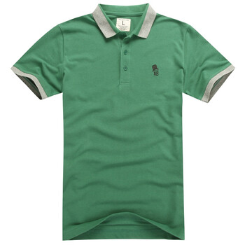 零号男 2012春夏新品 简约撞色领百搭POLO衫 BFD0040 绿色 XXL